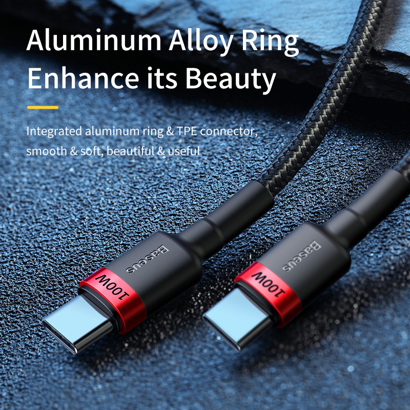 Cáp Sạc Nhanh BASEUS PD 100W Sạc Nhanh 4.0 Type C to Type C Dành Cho MacBook Pro iPad Xiaomi 9 8 Samsung HUAWEI