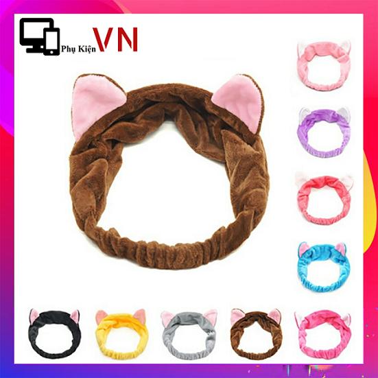[HCM][ Bán Chạy ] Băng Đô Tai Mèo Siêu Xinh - Bờm Tóc - Băng Đô Rửa Mặt (Nhiều Màu)