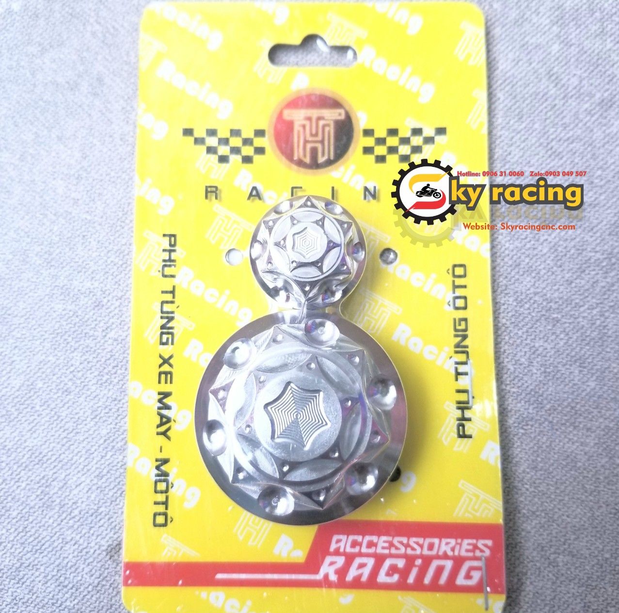 Ốc mâm lửa Inox 304 Salaya gắn cho Honda, Yamaha,Suzuki