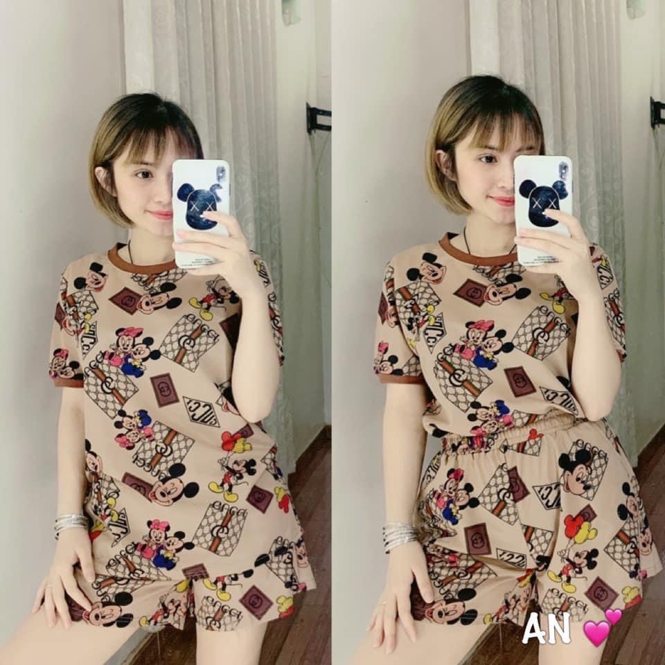 Bộ mặc nhà nữ - Bộ đồ nữ cộc tay