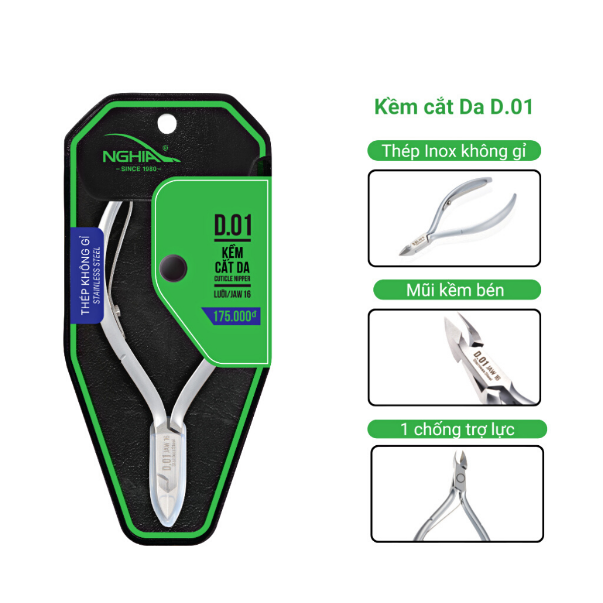 Kềm nghĩa d01 cắt da inox không gỉ