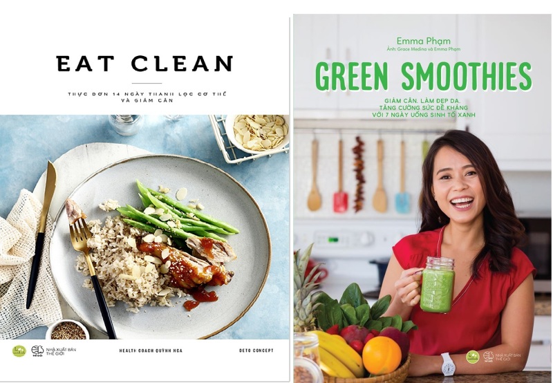 nguyetlinhbook - Combo 2 cuốn: Eat clean thực đơn 14 ngày thanh lọc cơ thể và giảm cân + Green smoothies giảm cân làm đẹp da tăng cường sức đề kháng với 7 ngày uống sinh tố xanh
