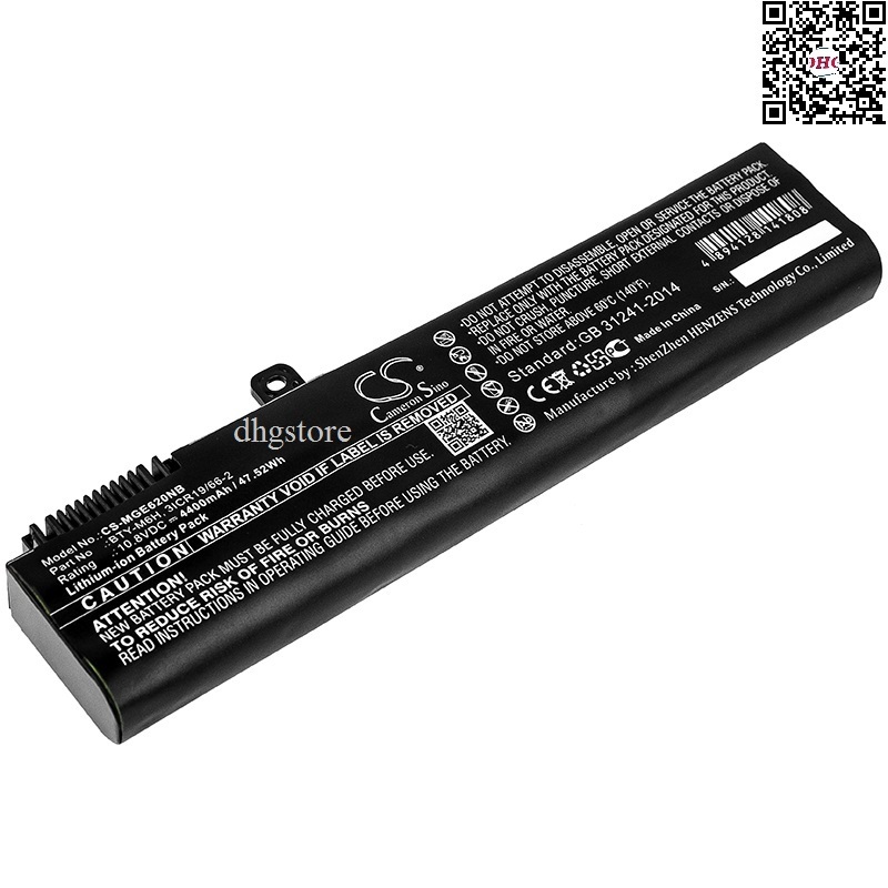 Laptop battery for msi ge62, ge63, ge73, ge72, ge73, gv62, gl62, gl72, gp62, gp72, pe60, pe70, ms-16j3, ms-16j6, ms-1795, bty-m6h