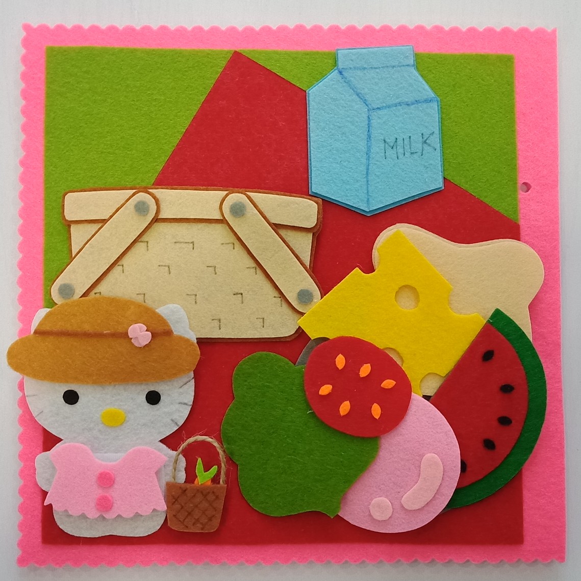 Sách vải Hello Kitty đi Picnic (Hình Thật 100%)