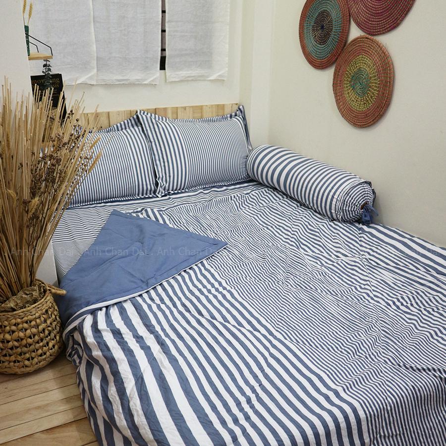 Bộ Ga Gối Cotton Đũi Hàn Quốc - ACD 002