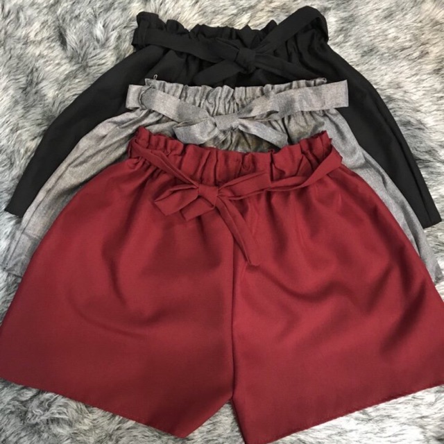 Quần short kate cột nơ eo