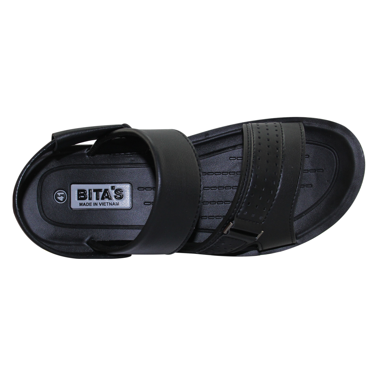 [Hoàn Xu] GIÀY SANDAL QUAI HẬU DA ĐẾ BẰNG NAM BITA'S SUM.96 (ĐEN + NÂU) - BITAS