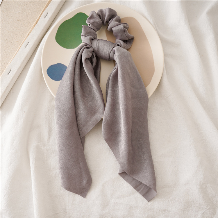 Dây buộc tóc Scrunchies lụa bóng dáng dài dễ thương HD80