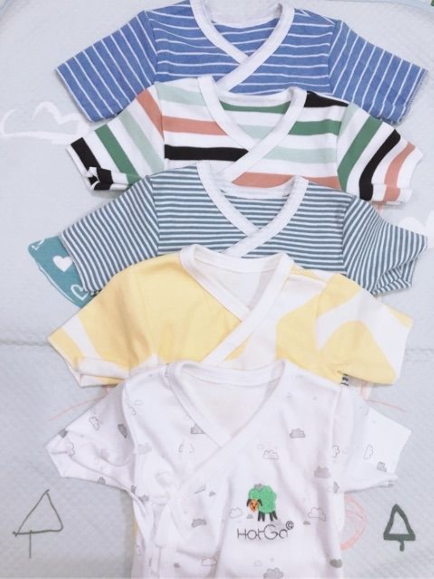 (3-5kg) ÁO CỘT DÂY TAY NGẮN - HOTGA