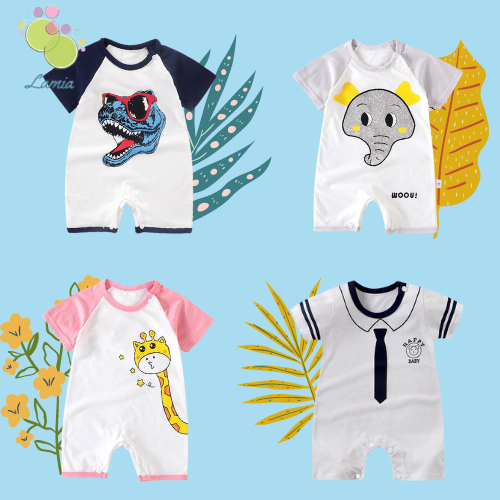 Body Cộc Tay Đáp Đũng Hè Cho Bé Sơ Sinh