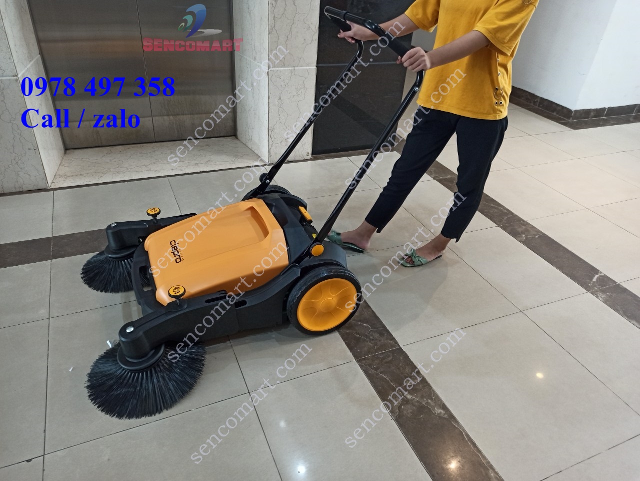 Máy dọn vệ sinh siêu nhanh đẩy tay clepro 103/2