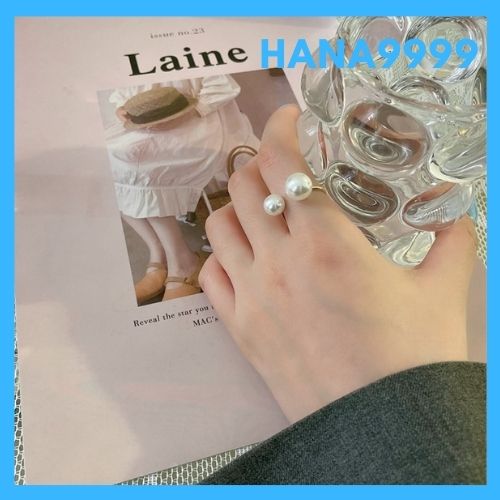 [HCM] ring female natural pearl adjustable size super cute attached video