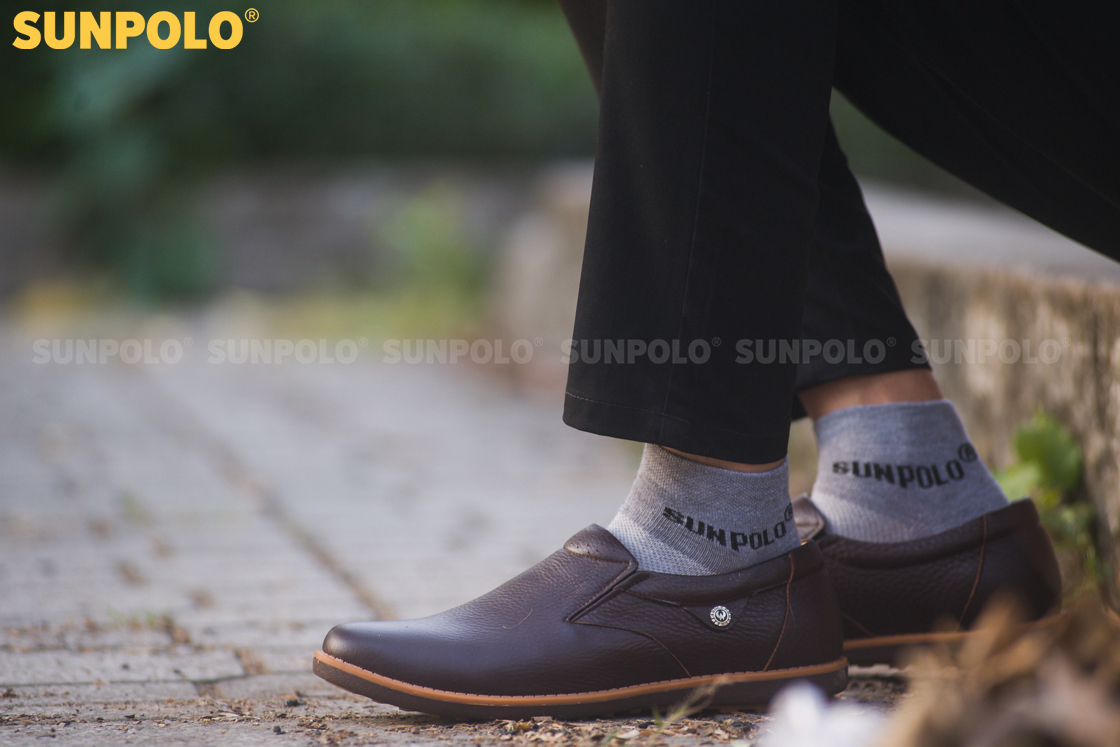 Giày Nam Da Bò SUNPOLO SUMU01 (Đen, Nâu)