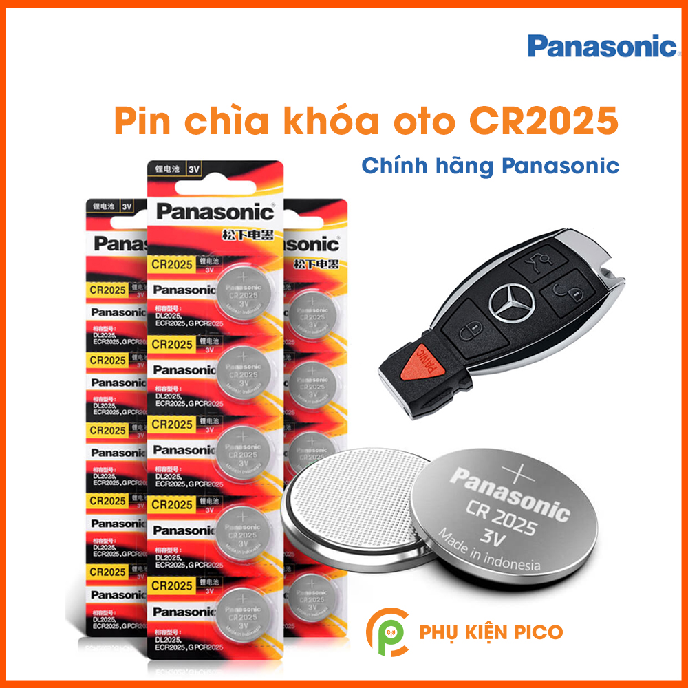 Pin chìa khóa ô tô xe máy nguyên gốc Panasonic 3V 1 viên CR2032, CR2025, CR1220, CR1616, CR1620, CR1632, CR2016