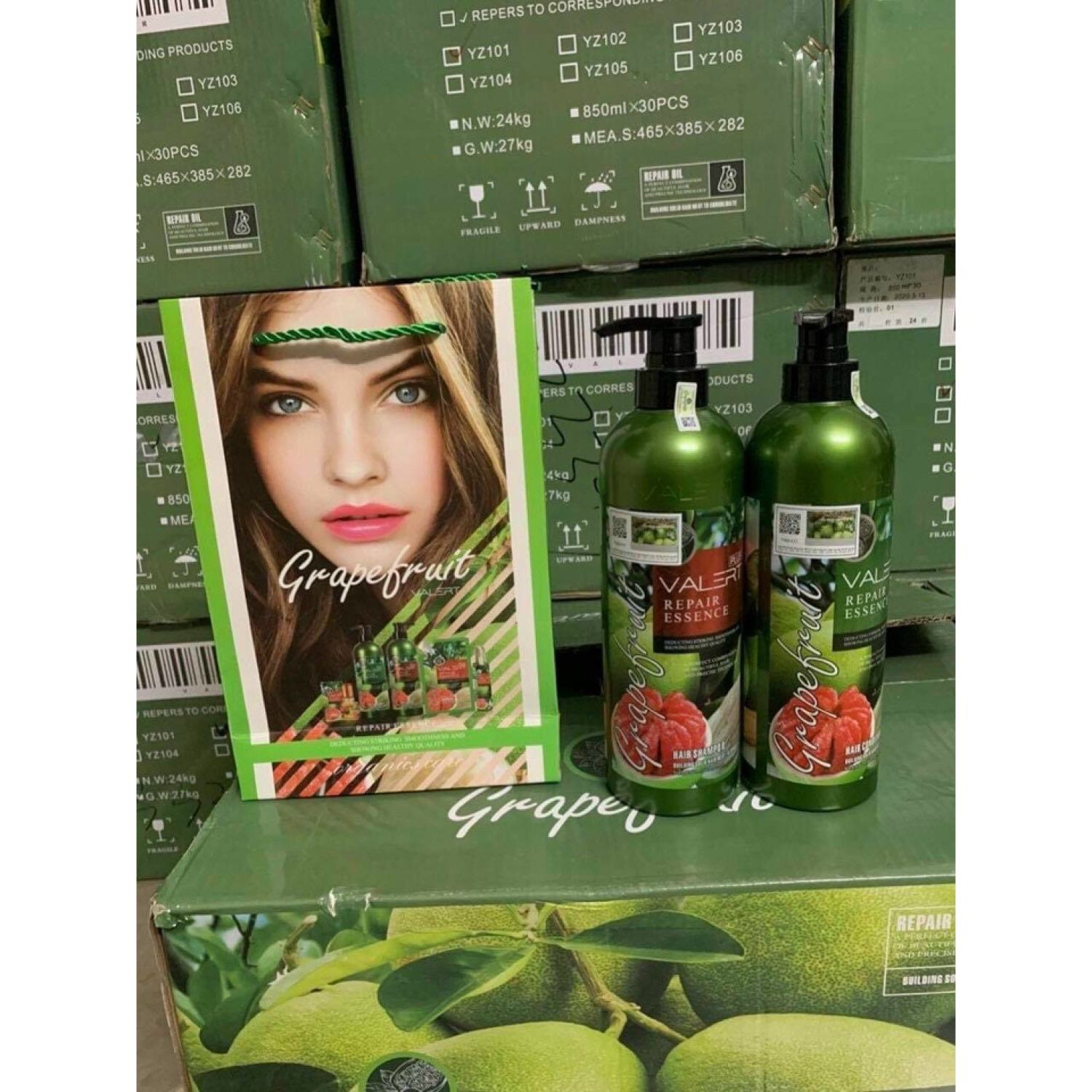 [HCM mẫu mới, bán lẻ chai gội] Dầu gội cặp BƯỞI -Grapefruit 850ml ( cả cặp gội + xả 2 chai)