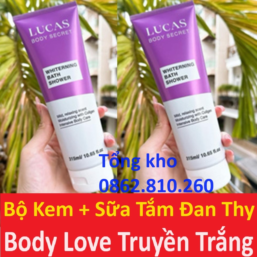 Kem và sữa tắm cream body love siêu trắng màng cấy trắng Đan Thy thi