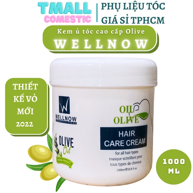 Kem ủ tóc hấp dầu tinh chất olive oil wellnow 1000ml