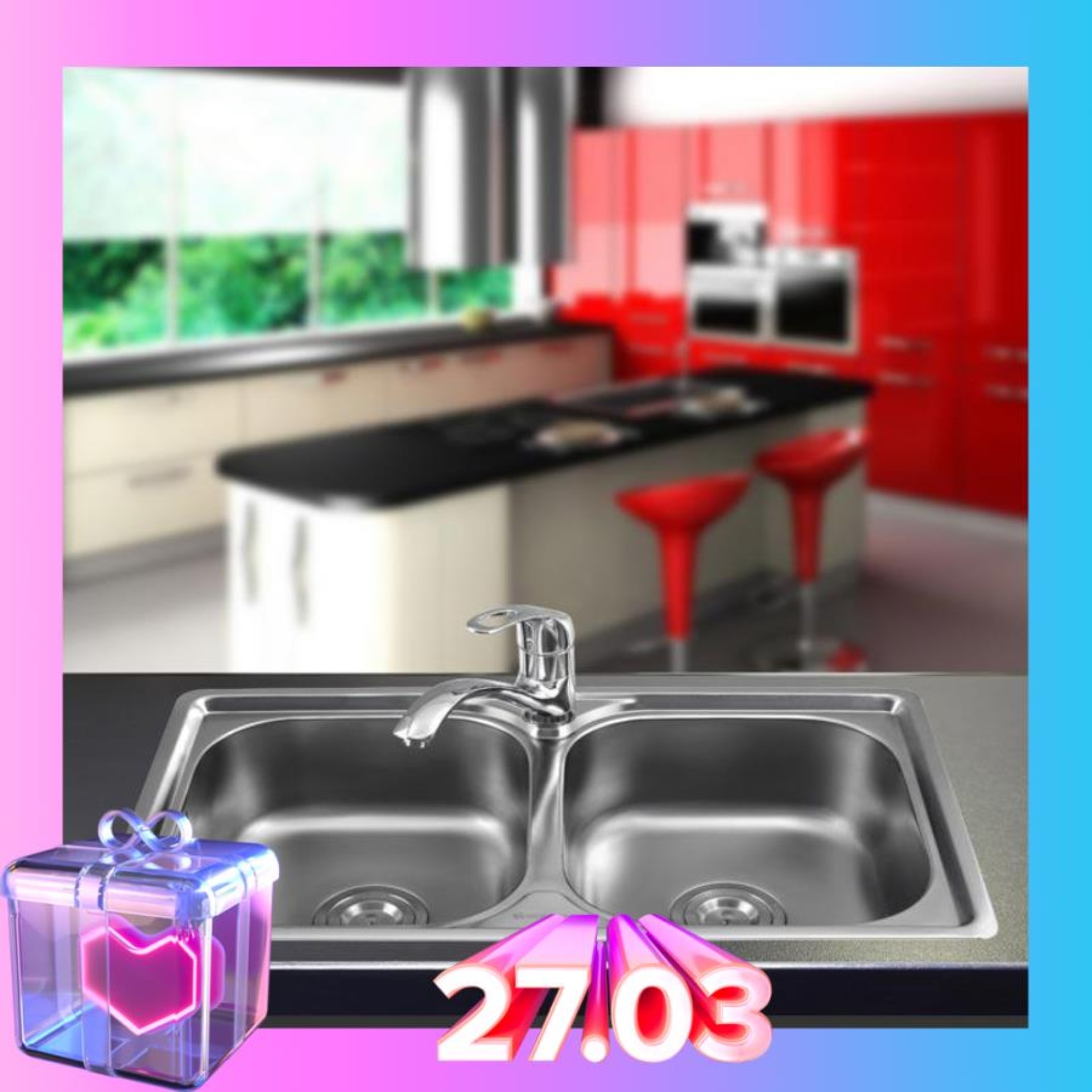 Chậu rửa bát 2 hố Sơn Hà S76