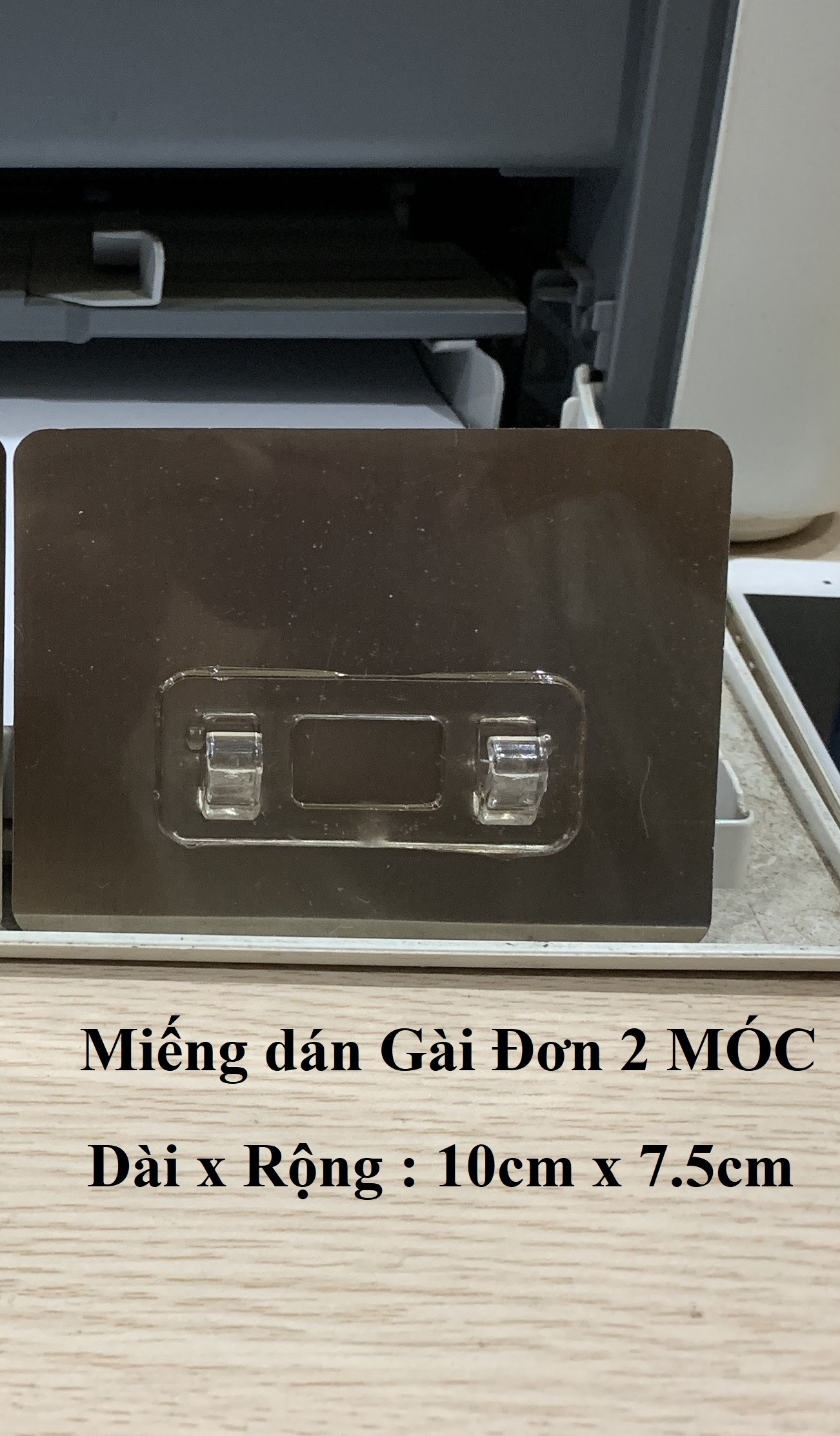 Bộ 2 miếng dán Gài ĐƠN 2 MÓC (10x7.5cm) thay thế - mua dự phòng