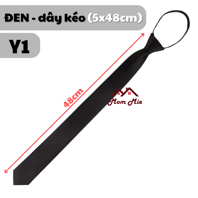 [HCM]Cà vạt nam bản nhỏ 5cm - THẮT SẴN hoặc TỰ THẮT (Đen, Nâu, Đỏ, Xanh biển) dành cho nam nữ