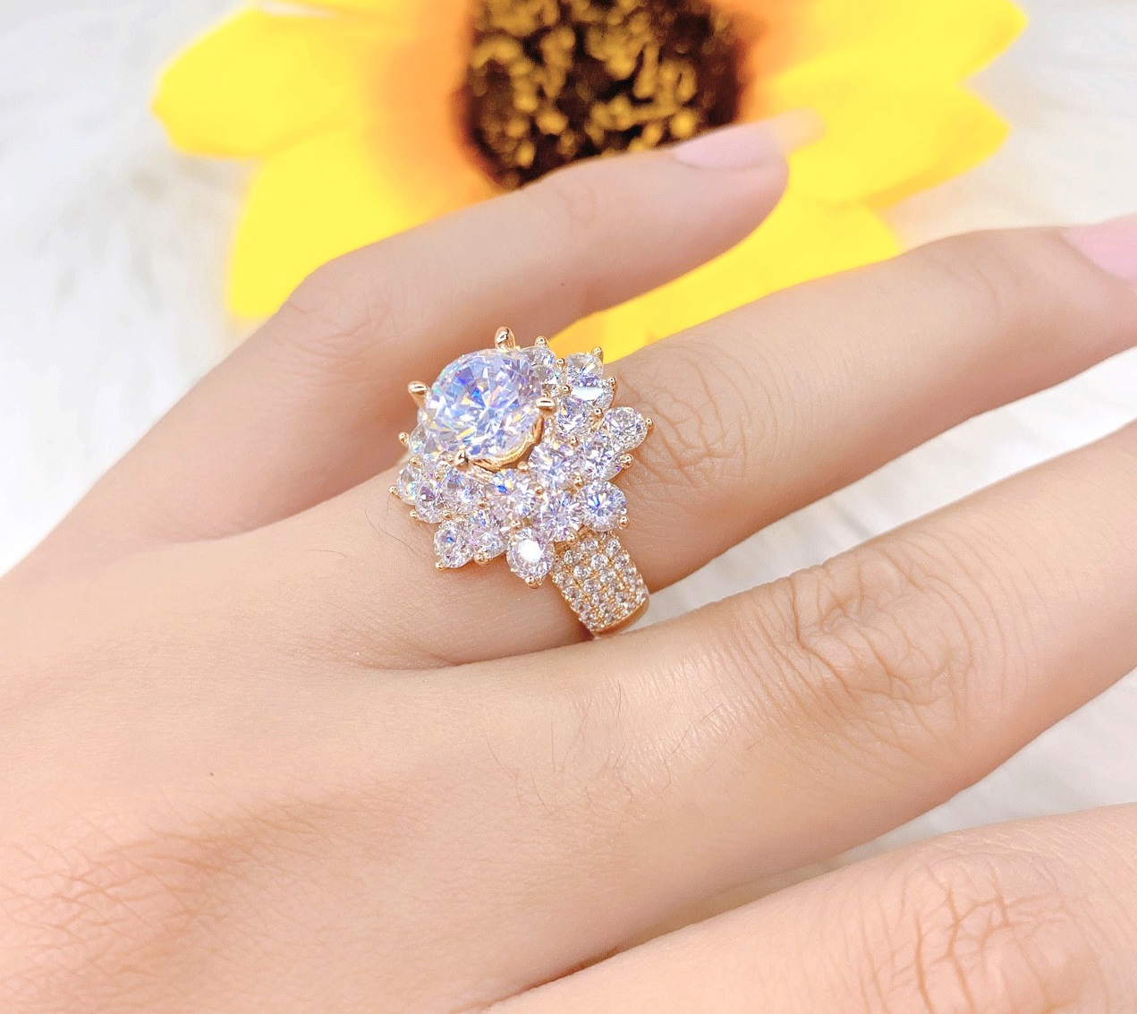 [ Bảo hành lên đến 3 tháng ] Nhẫn Nữ  Mạ Vàng or Bạch Kim Đính Xoàn 0451403 - Tubi Cony - Đổi Trả Trong Vòng 07 Ngày - Tặng Kèm Hộp Trang Sức- nhẫn nữ đẹp, nhẫn nữ thời trang