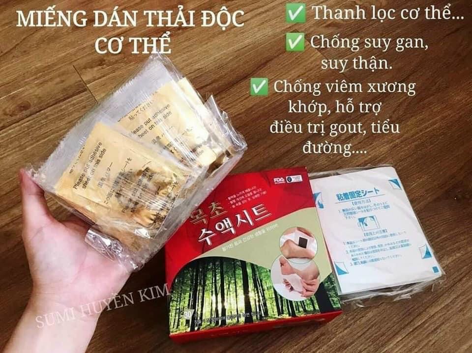 Miếng dán thải độc chân  Hàn Quốc hộp 30 miếng ( dùng 15 lần)
