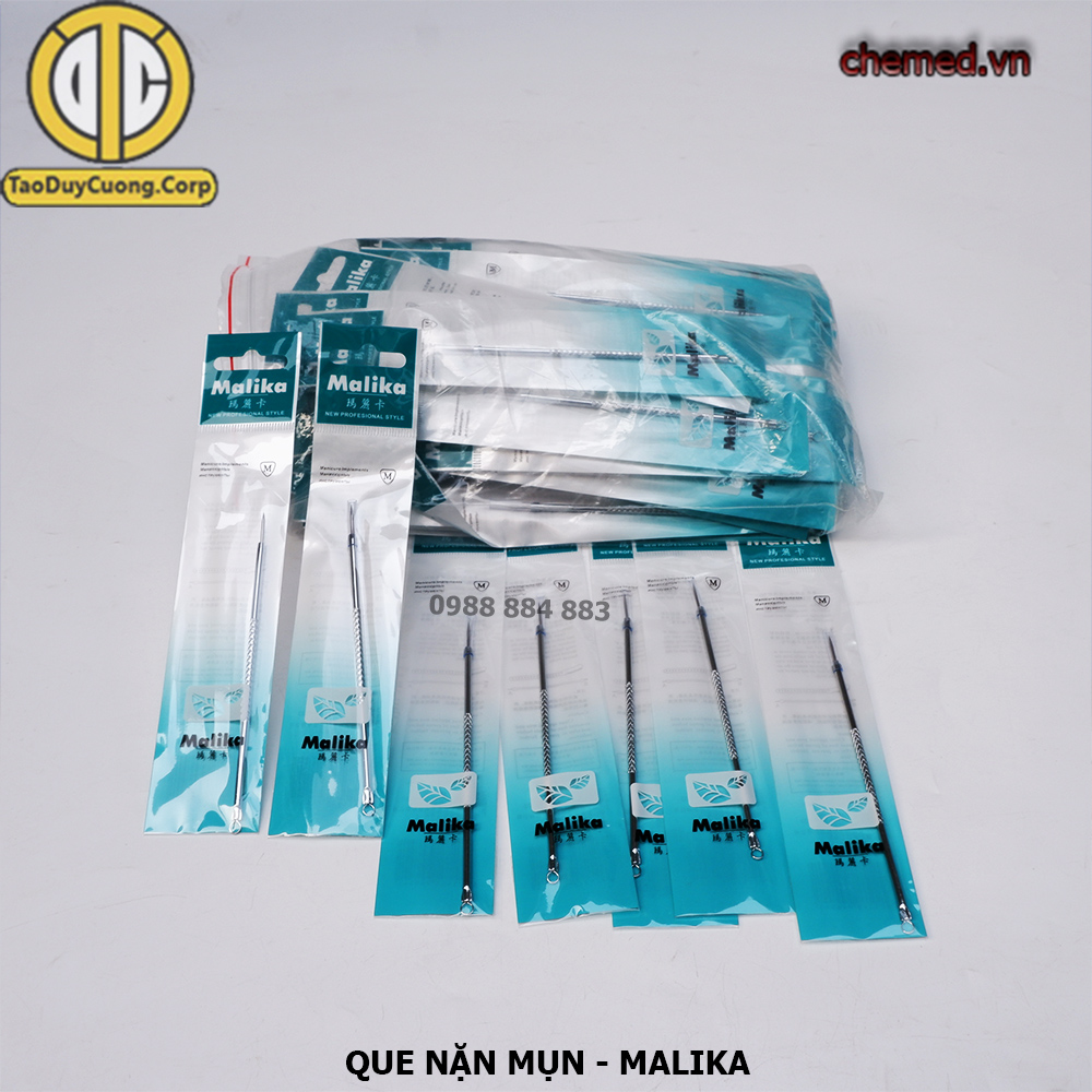 Que nặn mụn 2 đầu inox, Que nặn mụn loại 12cm cao cấp hàng nhật bản chính hãng