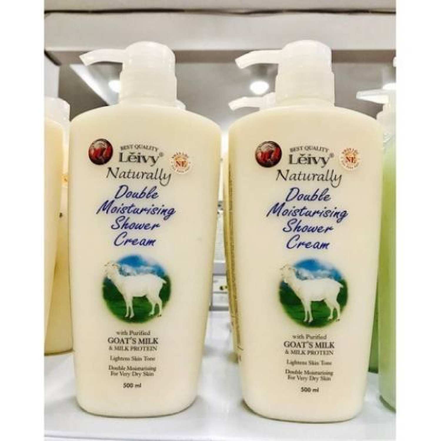 Sữa tắm trắng da dưỡng ẩm leivy tinh chất sữa dê 1200ml/chai