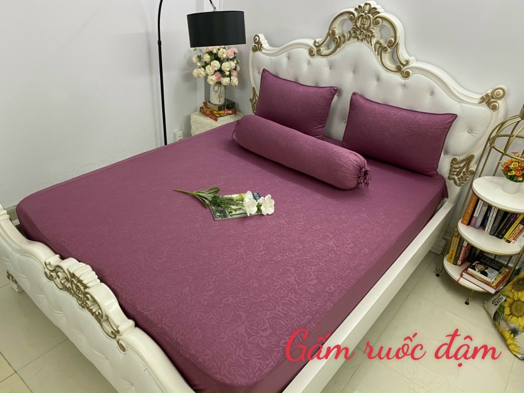 BỘ DRAP GA THUN GẤM CHẤT BAO ĐẸP MÁT KHÔNG MỀN