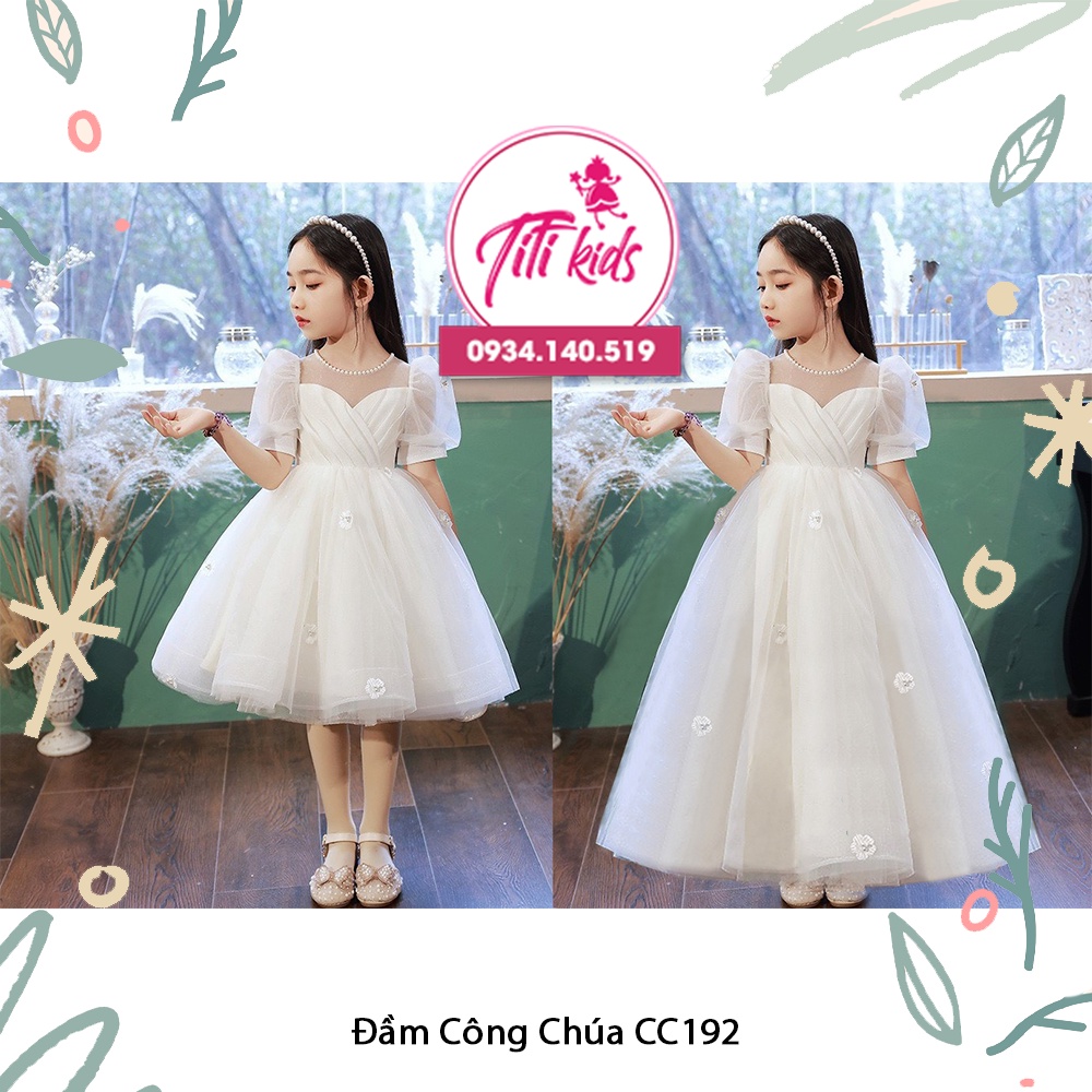 Váy Babydoll Nơ Trước Ngực Công Chúa Tay Bồng Dáng dài 3 Tầng | Shopee Việt  Nam