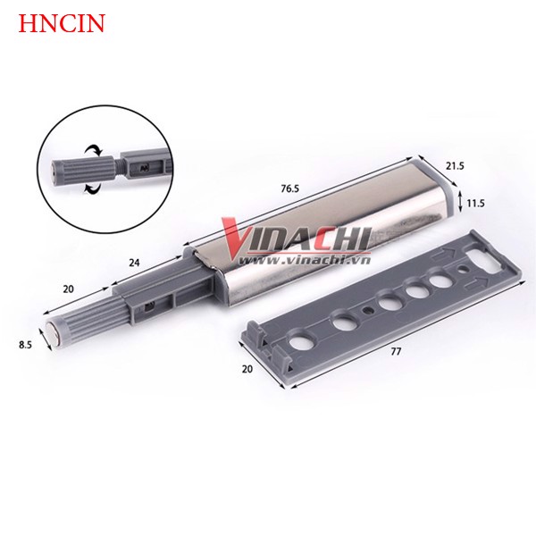 Cánh Tủ Nam - Dụng Cụ Nhấn - Mở, Hít Cánh Tủ Nam Châm Inox