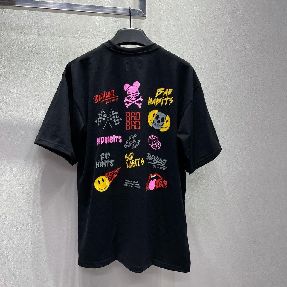 [HCM]Áo thun Logo Bad Habits (Đen)