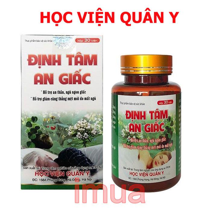 Viên uống Định Tâm An Giấc Học Viện Quân Y giúp an thần ngủ ngon Hộp 30 viên