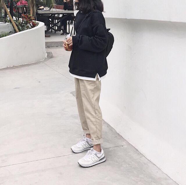 [HCM]VIDEO THẬT - Quần kaki baggy basic pants chất liệu dày dặn cực chất