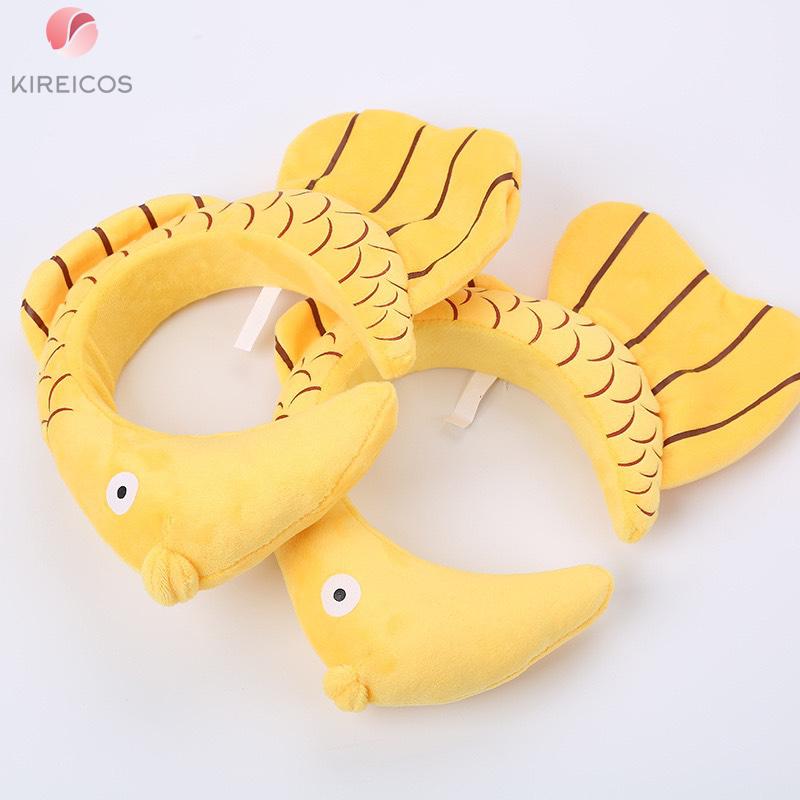 [HCM]Cài Tóc Rửa Mặt Trang Điểm Cá Chép Vàng 4D Dễ Thương