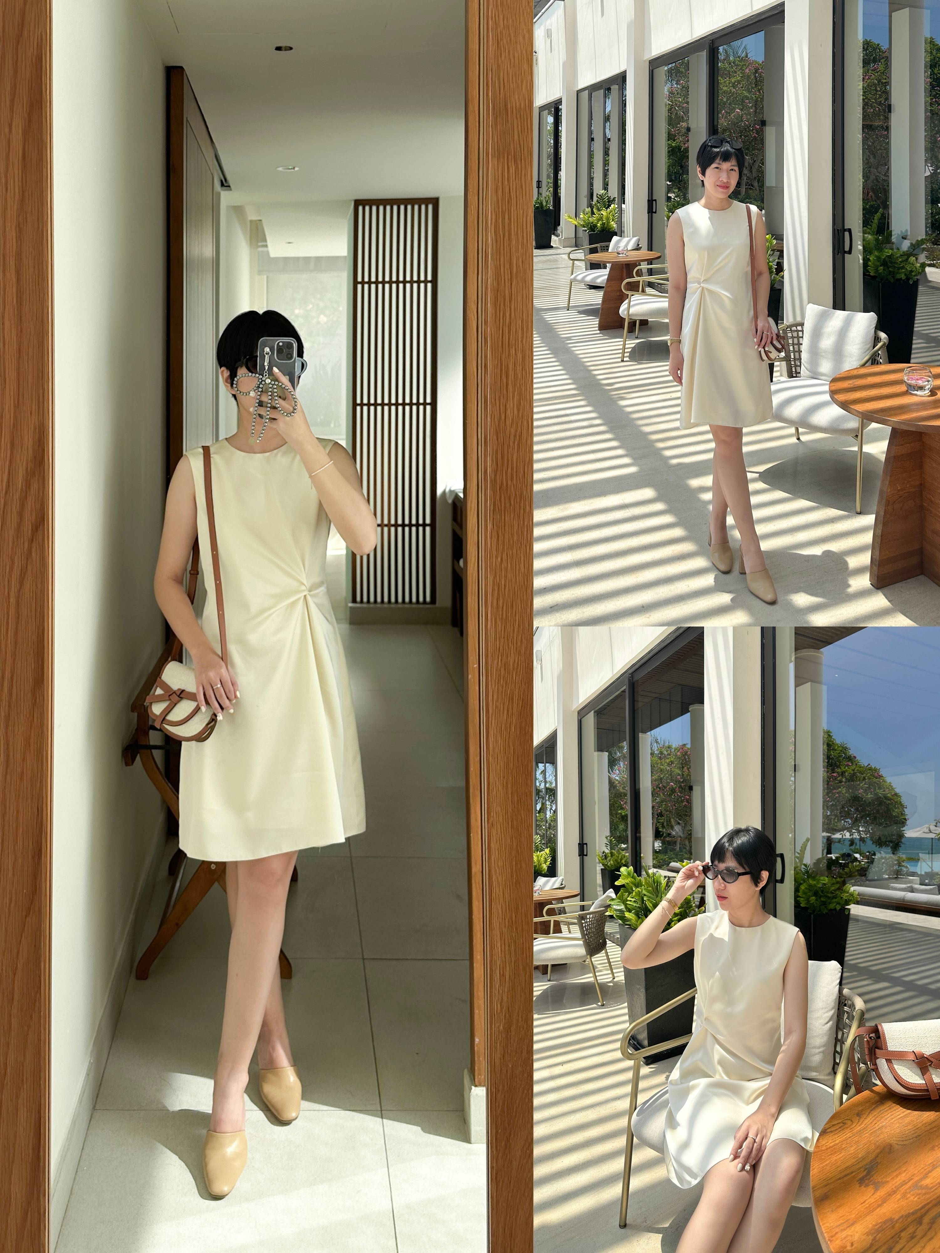 Đầm lụa xoắn eo Mauve Twist dress