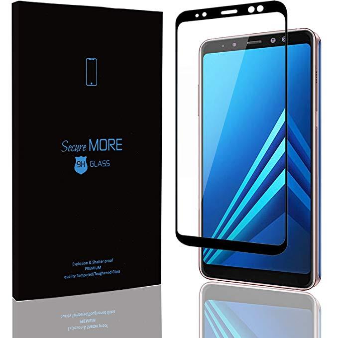 Full Screen Tempered Glass for Samsung Galaxy A8 Plus / A8+ (Black)