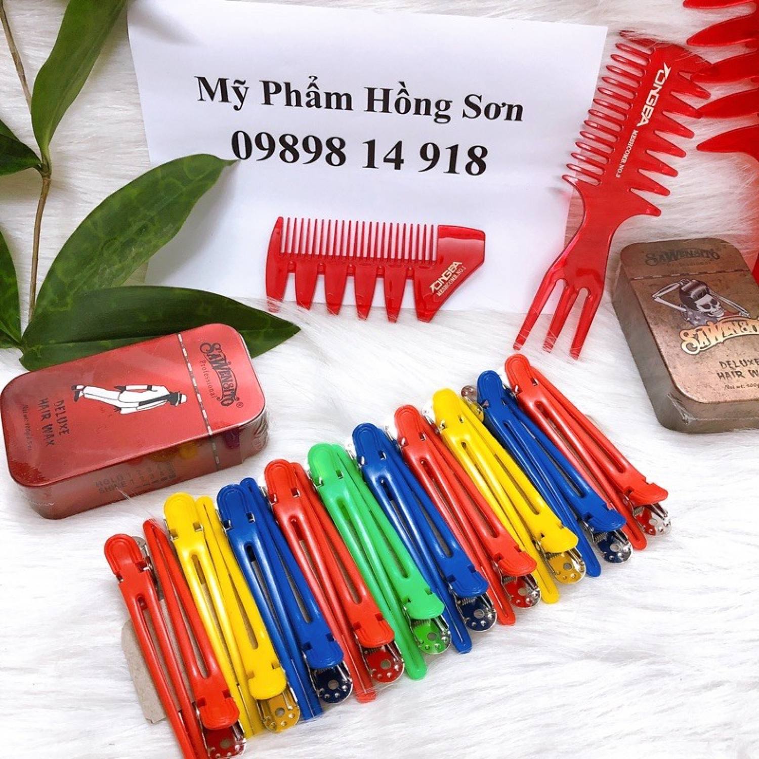 Kẹp vịt chia tóc , kẹp mỏ vịt bộ 12 cái