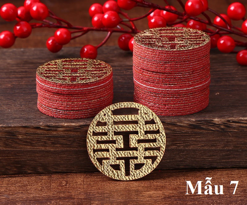 Bịch 30 chữ Hỷ mini trang trí tiệc cưới