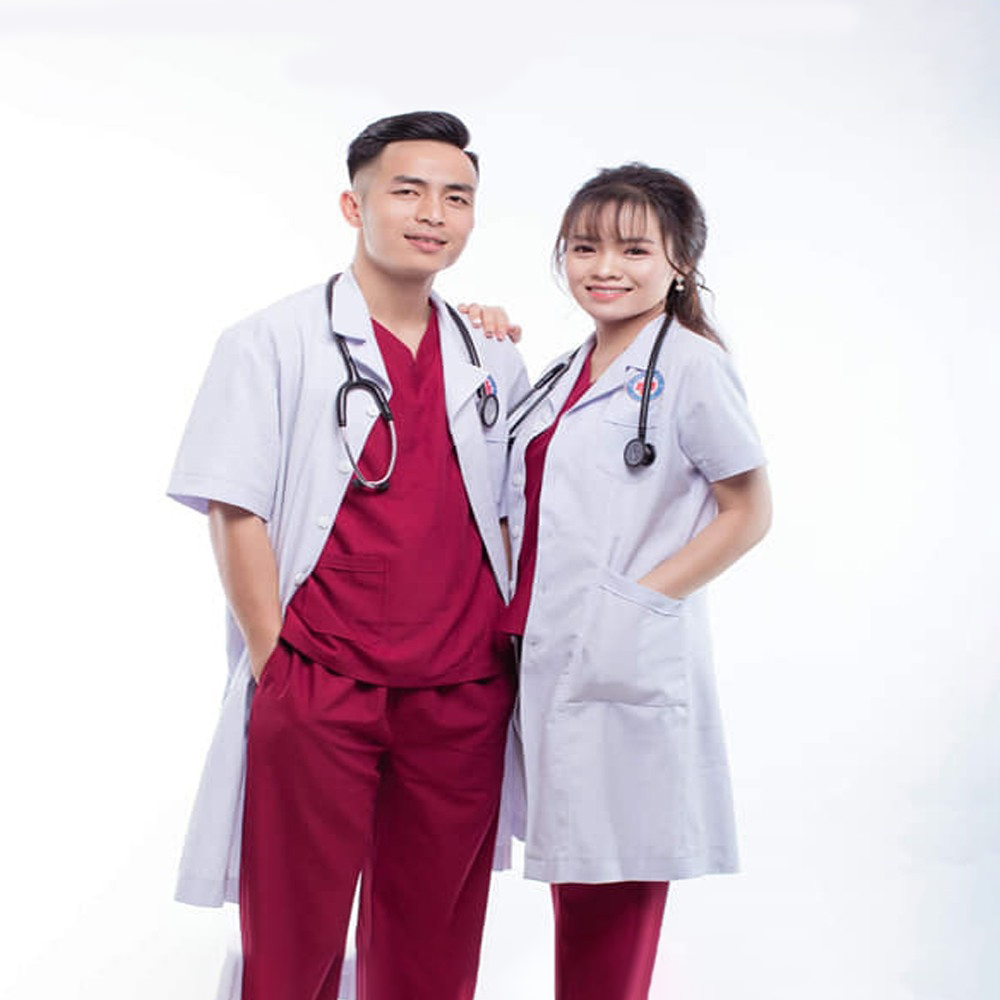 Áo Blue Bác Sĩ Nam Cộc Tay