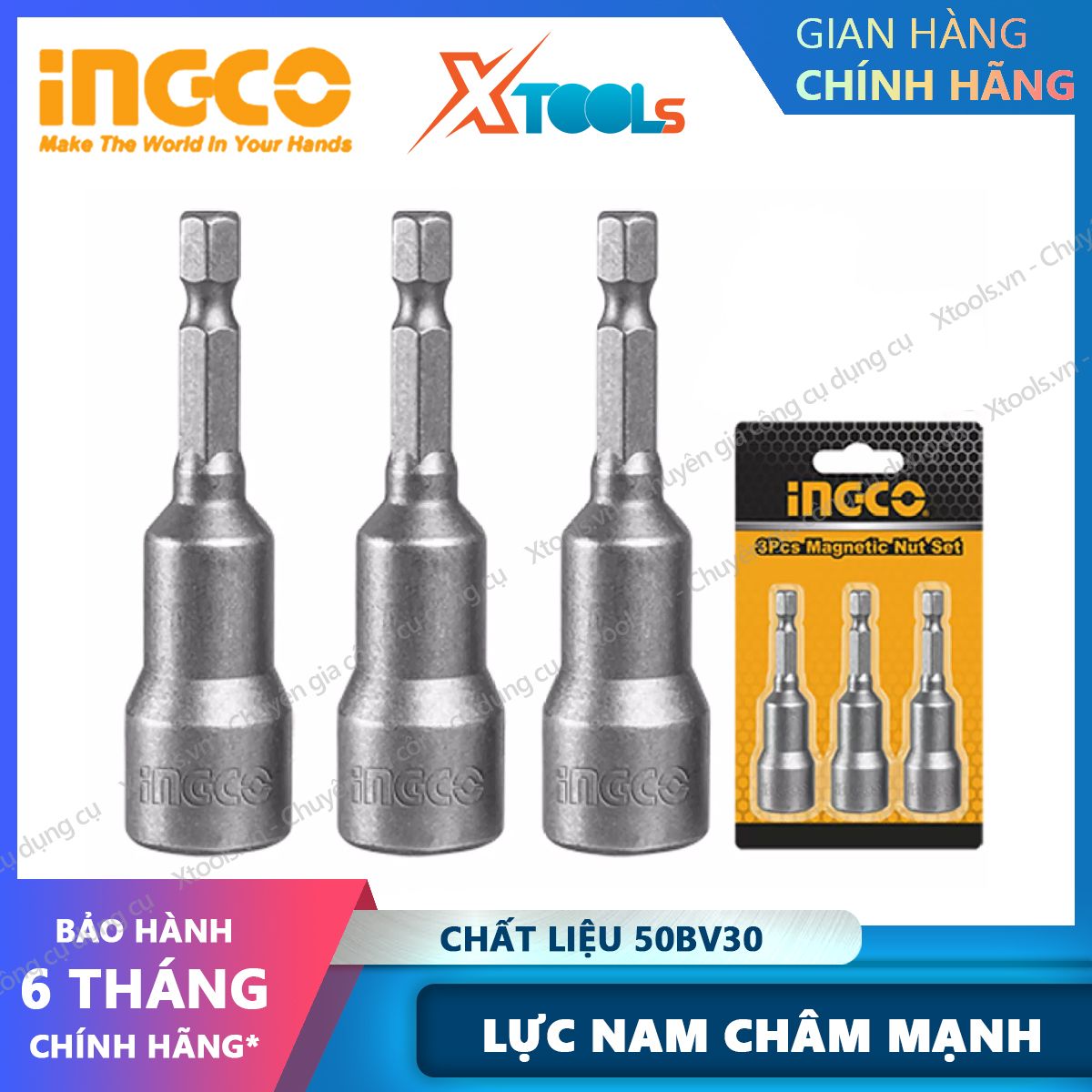 Set nose from shoot religious AMN0831 nose shot religious ratcheting screwdriver multi-function tail hexagonal 1/4 '', length 45mm, material 50bv30, with the strong magnet, anti-rust ở wet environment-product genuine [XTools] [xsafe]