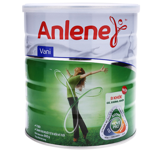 Sữa Anlene cho từ 19 tuổi đến 45 tuổi  800g
