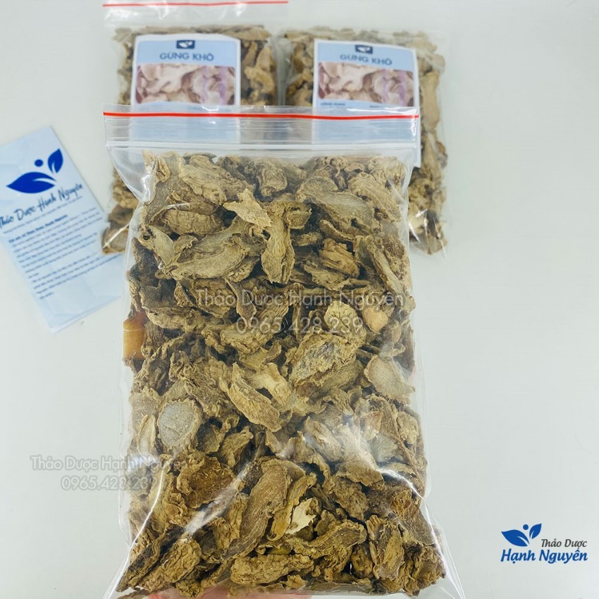 Gừng khô 500g, can khương, thơm cay, dùng pha trà, xông giải cảm, giữ ẩm cơ thể, tăng sức kháng