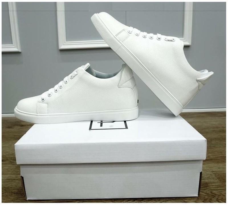 Giày Sneaker NAM độn đế - Giày trắng cao cấp