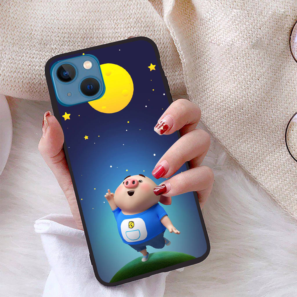 Ốp lưng iphone 13 viền dẻo tpu bst pig cute