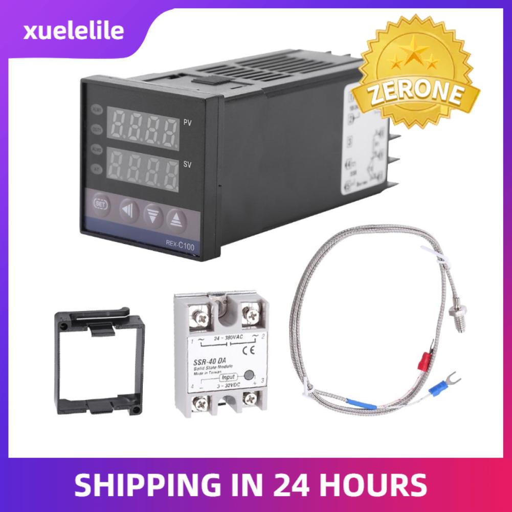 0℃~1300℃ Alarm REX-C100 Digital LED PID Temperature Controller Kits AC110V-240V