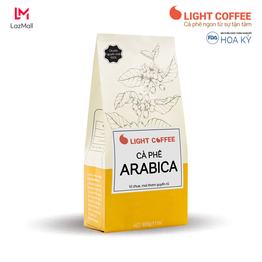 Cà phê bột Arabica - Light Coffee - 500gr - cà phê nguyên chất 100%