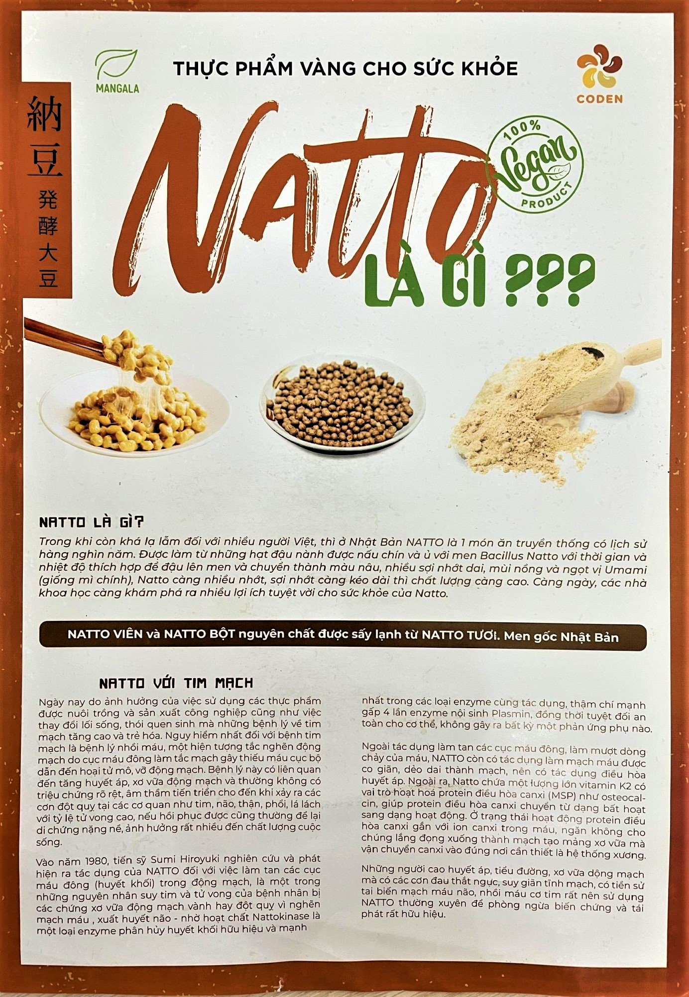 CODEN NATTO ĐẬU GÀ BỘT 100GR- LÁ TÍA TÔ