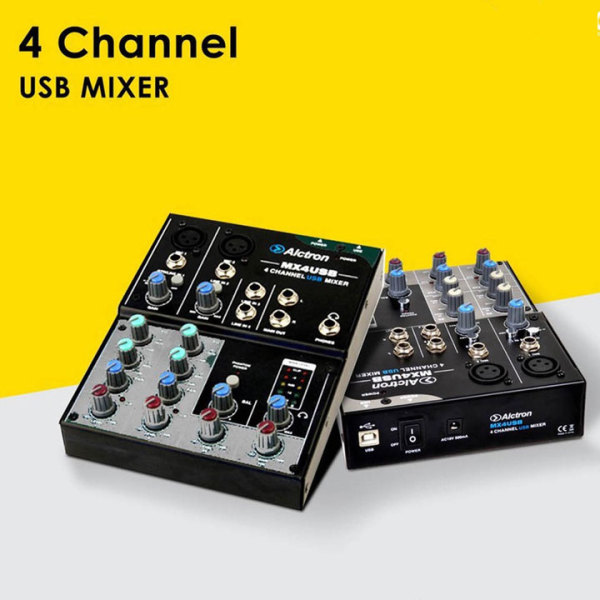Bàn Mixer thu âm 4 kênh Alctron MX4USB