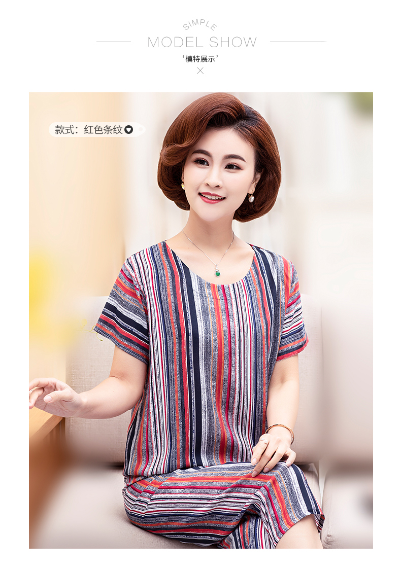 Bộ quần áo lanh lửng trung niên